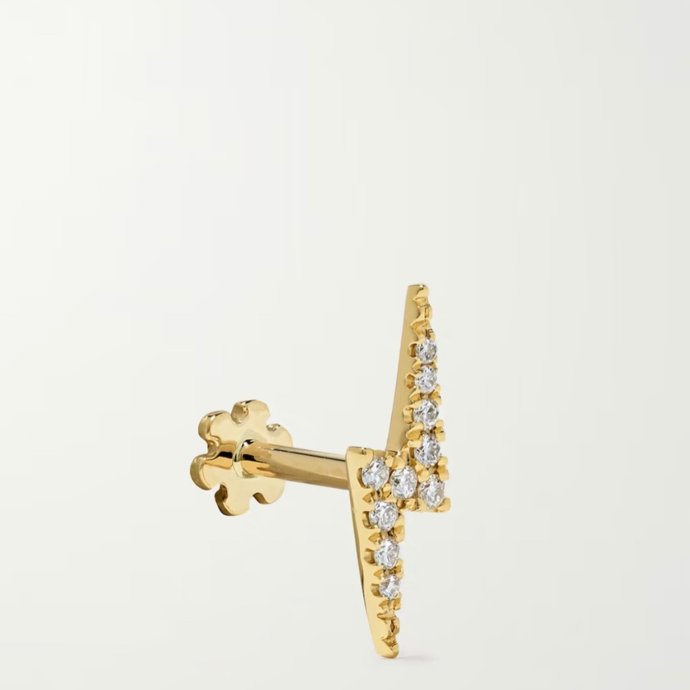 Maria Tash lightning bolt stud